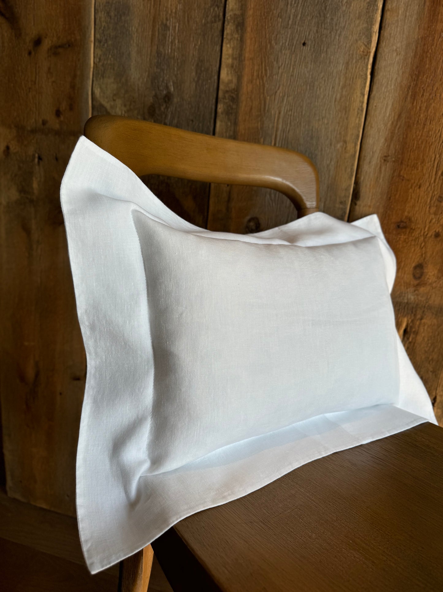 Flanged Linen Pillowcase