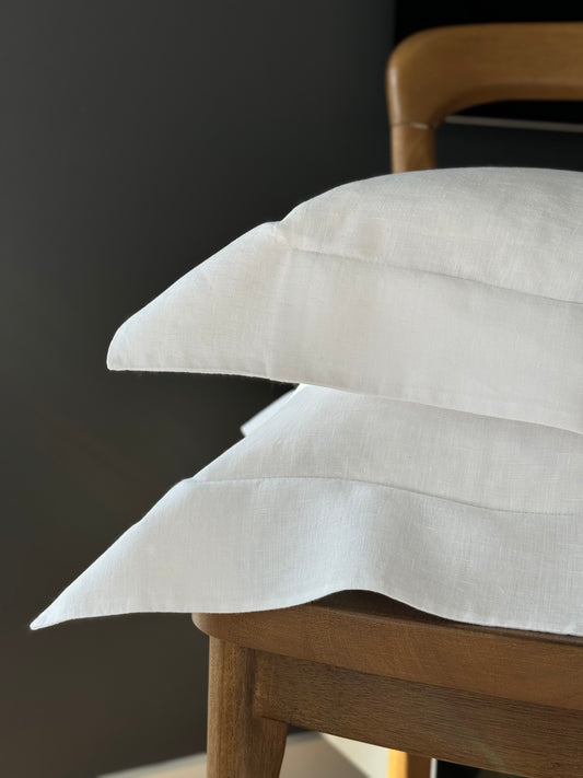 Flanged Linen Pillowcase