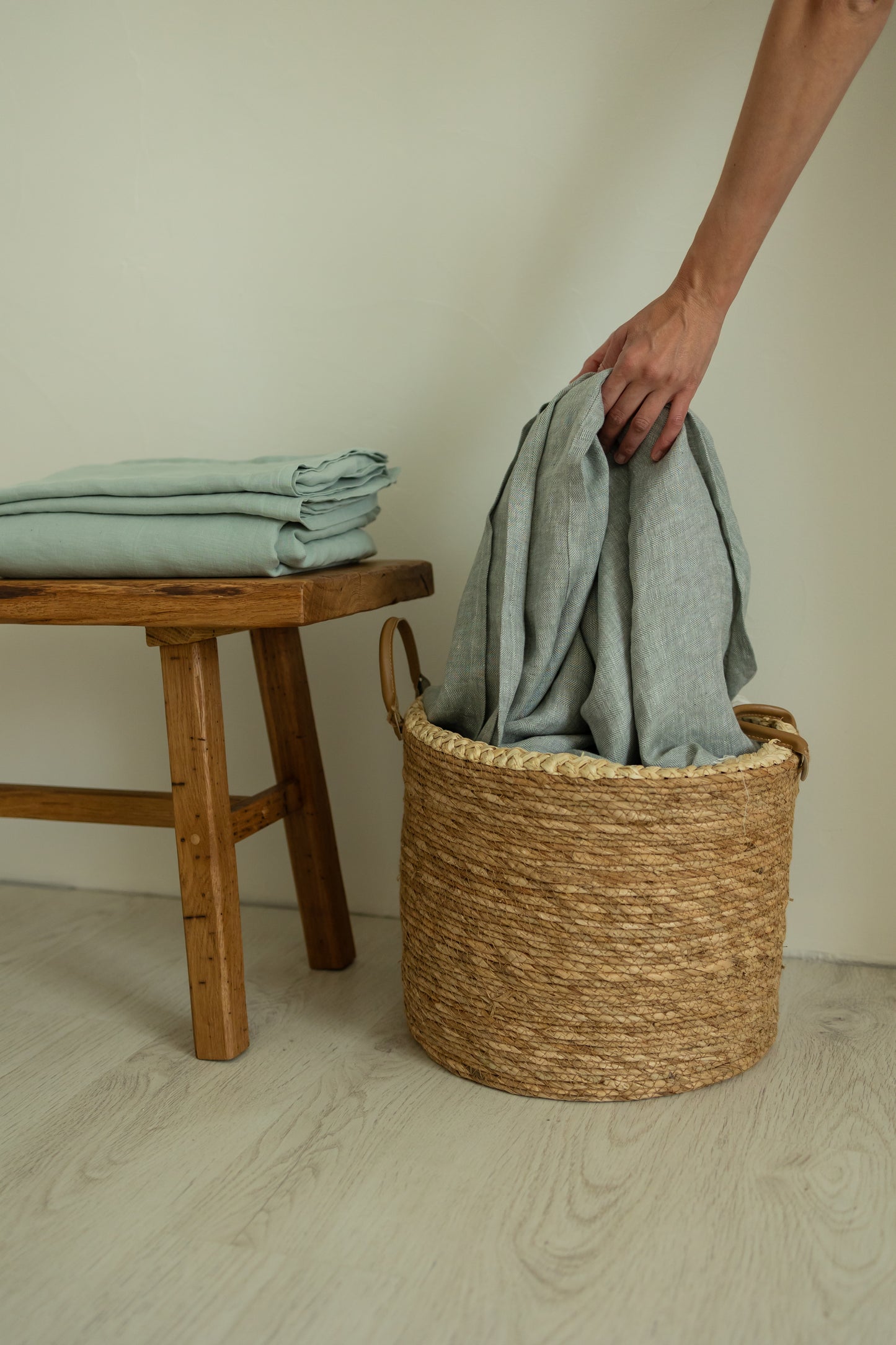 The Verde Linen Throw